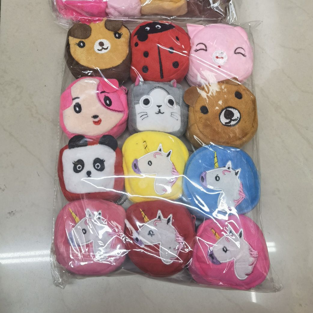 毛绒零钱包立体加厚卡通钱包拉链小包钥匙扣挂件毛绒零钱包儿童零钱包卡通刺绣硬币包详情图8