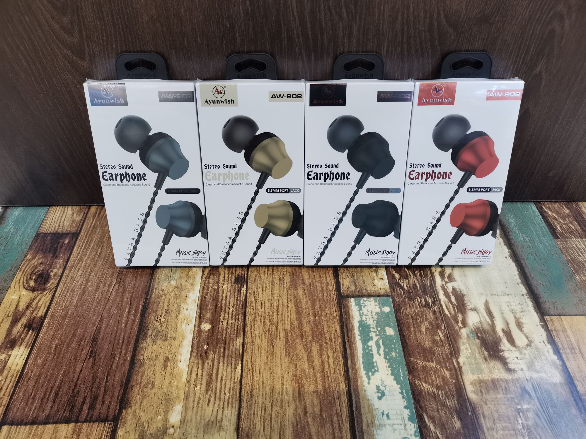 Sogo marca AW-902 auriculares de teléfono móvil en el oído auriculares de audio MP3 auriculares con cable auriculares pequeños moda creativa boutique