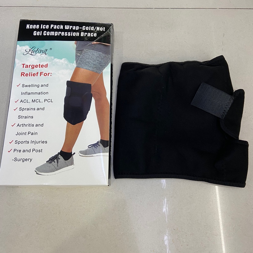 Apply ice packs to knee pads