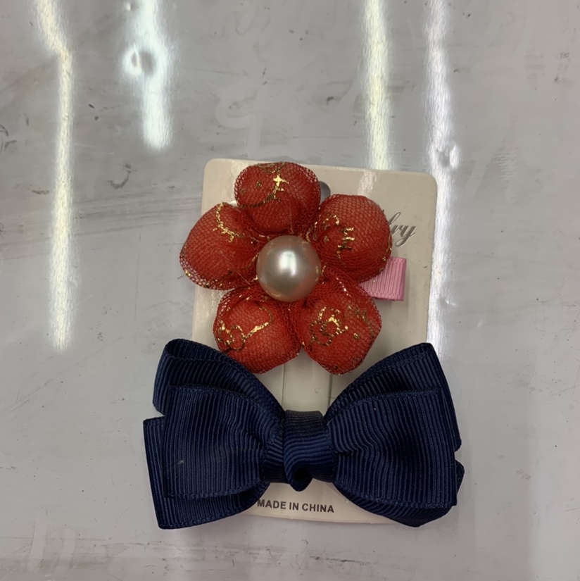 2022 饰品，夹子，3对一卡，厂家直销，批发零售，价格实惠，颜色选6色，新款韩版时尚潮流网红爆款，网球+蝴蝶结混款混色