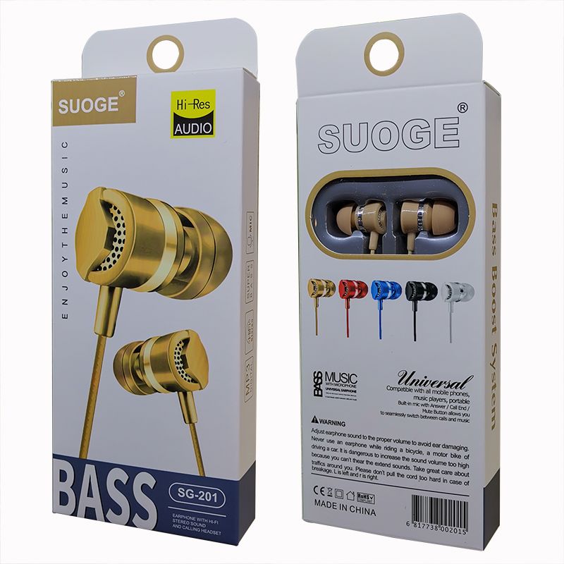 Sogo marca SG-201 auriculares para teléfonos móviles, auriculares en el oído, MP3 auriculares de moda creativa boutique Item Picture
