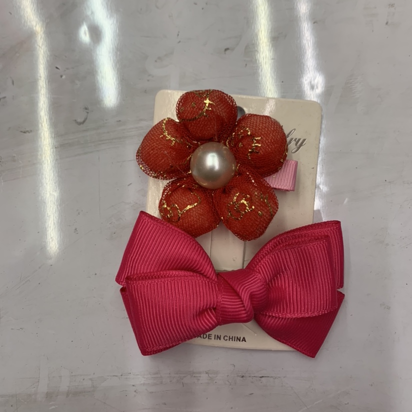 2022 饰品，夹子2一对一卡，厂家直销，批发零售，价格实惠，颜色选6色，新款韩版时尚潮流网红爆款，网球+蝴蝶结混款混色