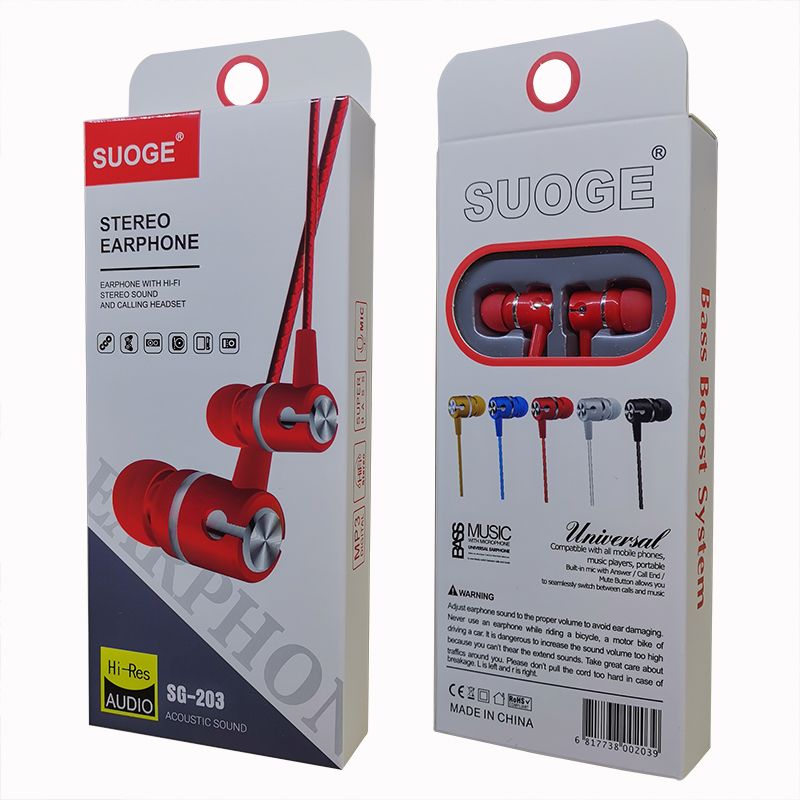 Sogo brand SG-203 mobile phone headphones, in-ear headsets, MP3 earbuds, fashionable and creative masterpieces detail image 6