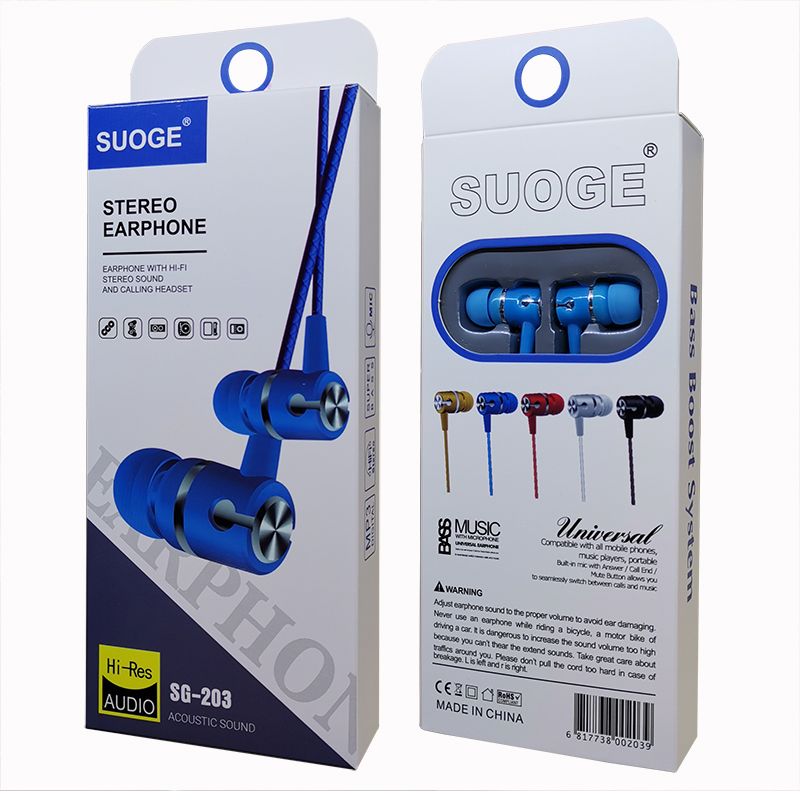 Sogo brand SG-203 mobile phone headphones, in-ear headsets, MP3 earbuds, fashionable and creative masterpieces detail image 4