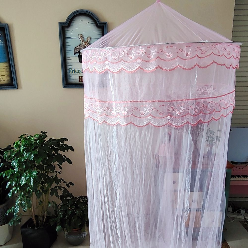 圆顶蚊帐/成人蚊帐/折叠蚊帐白底实物图