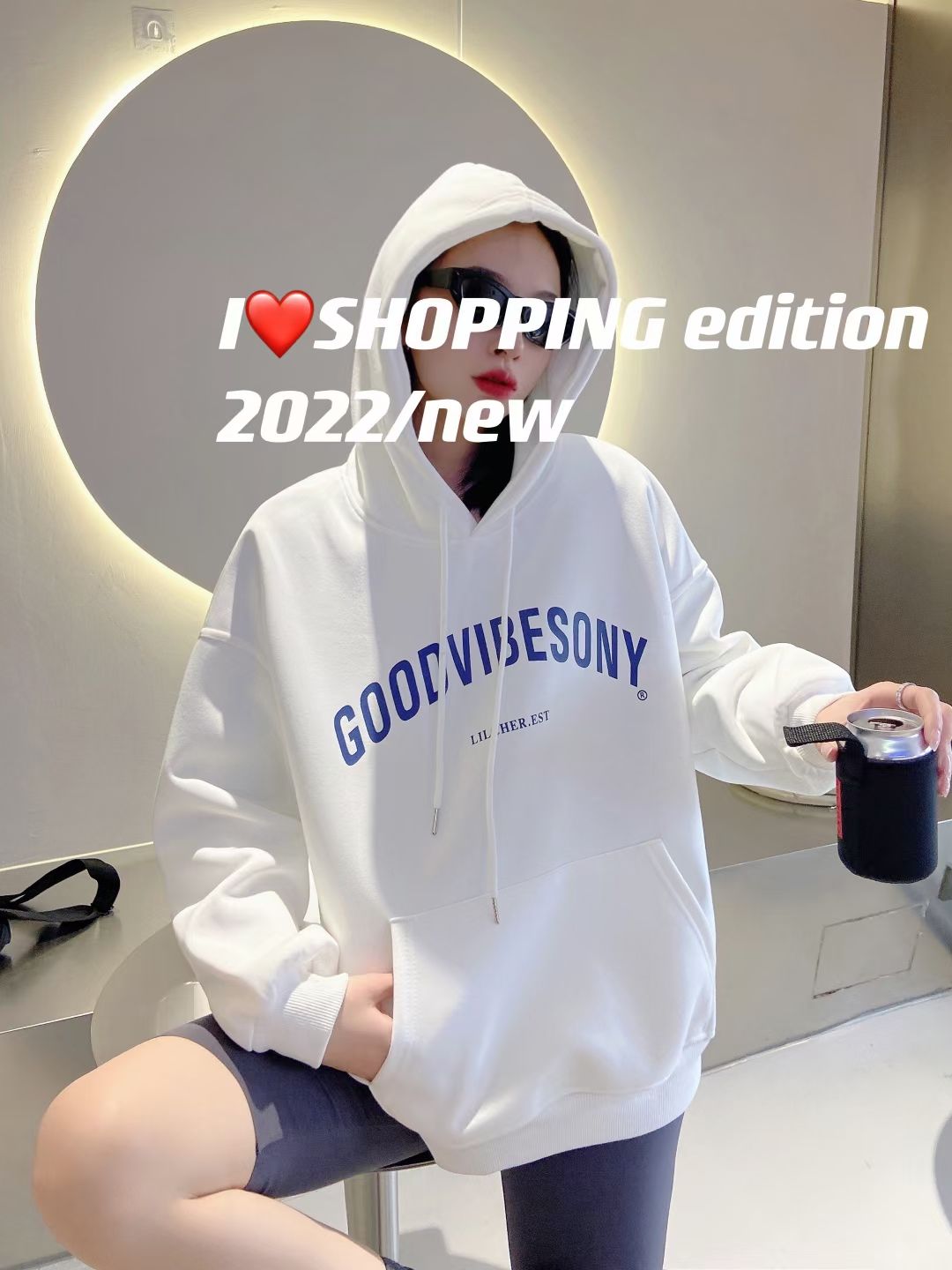 Sudadera con capucha mujer primavera 2022 nueva llegada alfabético estampado suelto versátil reducción edad estudiante abrigos moda slim top detail image 5