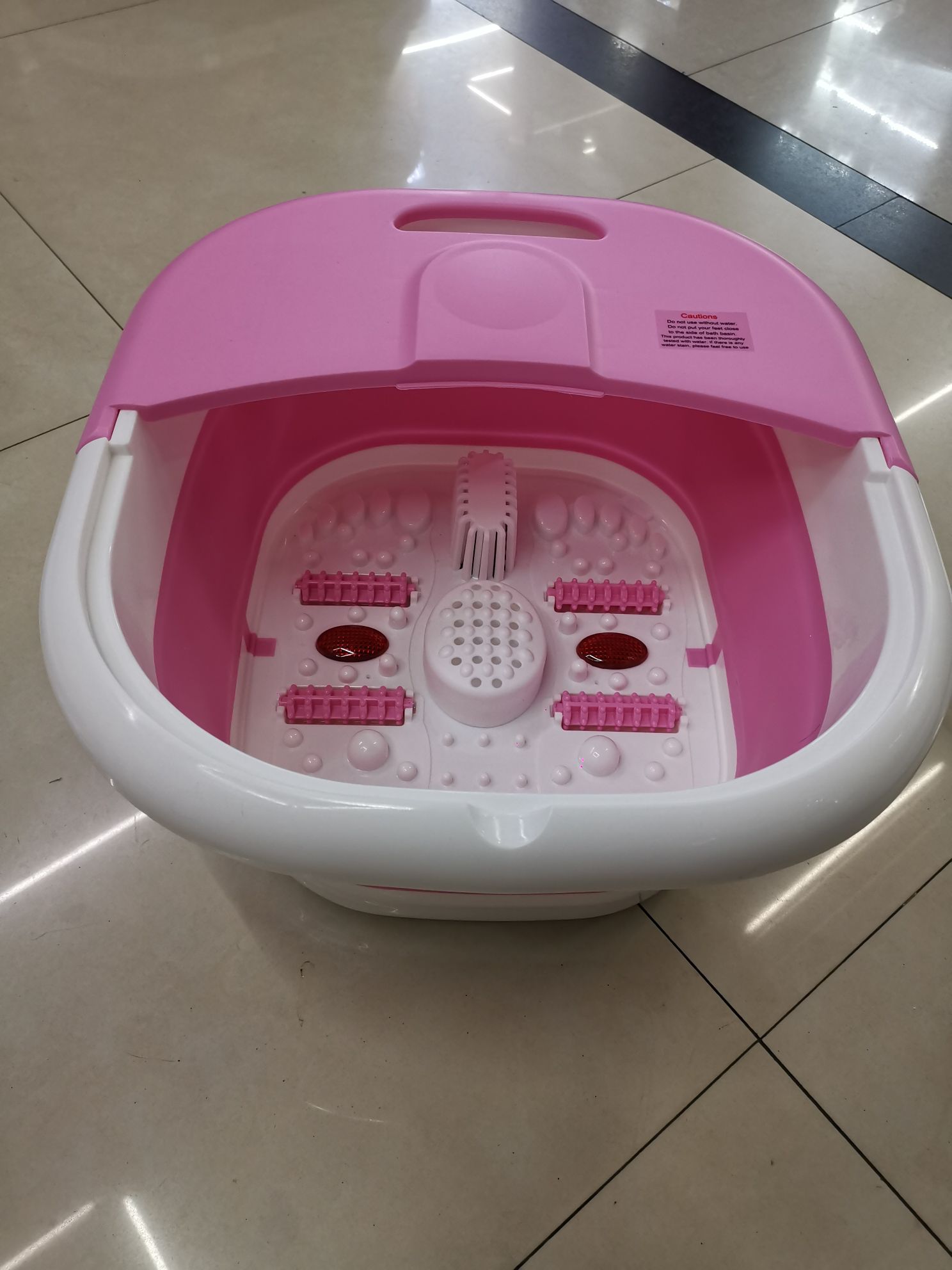 Fumigation foot bath basin, automatic massage, heating foot bath bucket, household foot wash basin, electric constant temperature, foldable health care appliance details Picture