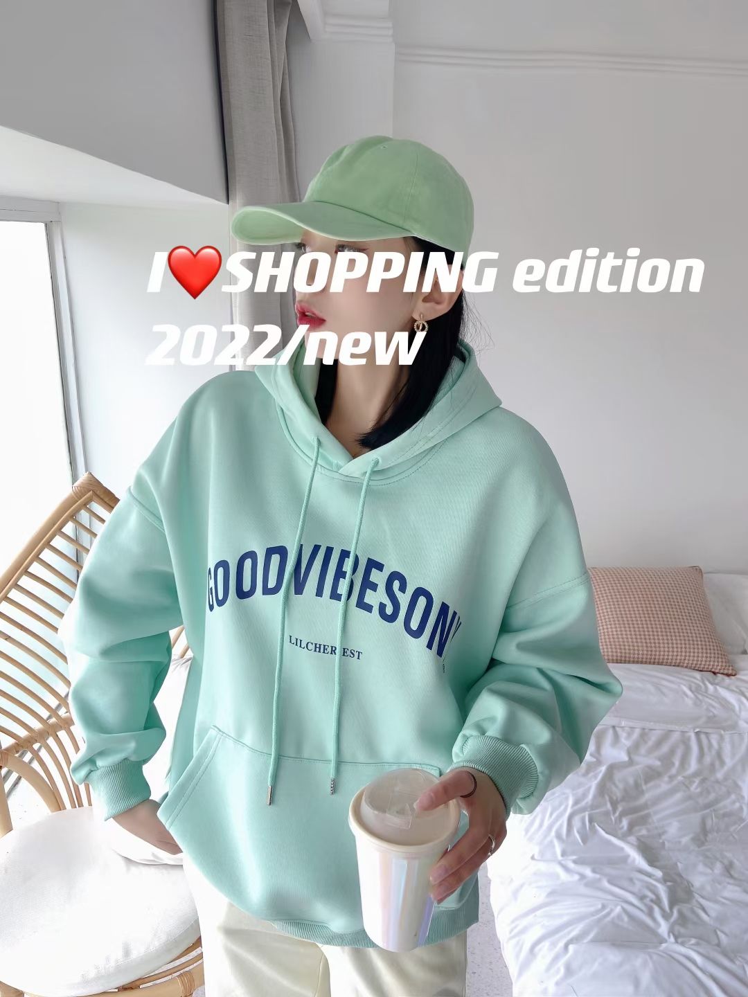 Sudadera con capucha mujer primavera 2022 nueva llegada alfabético estampado suelto versátil reducción edad estudiante abrigos moda slim top Application Scenario