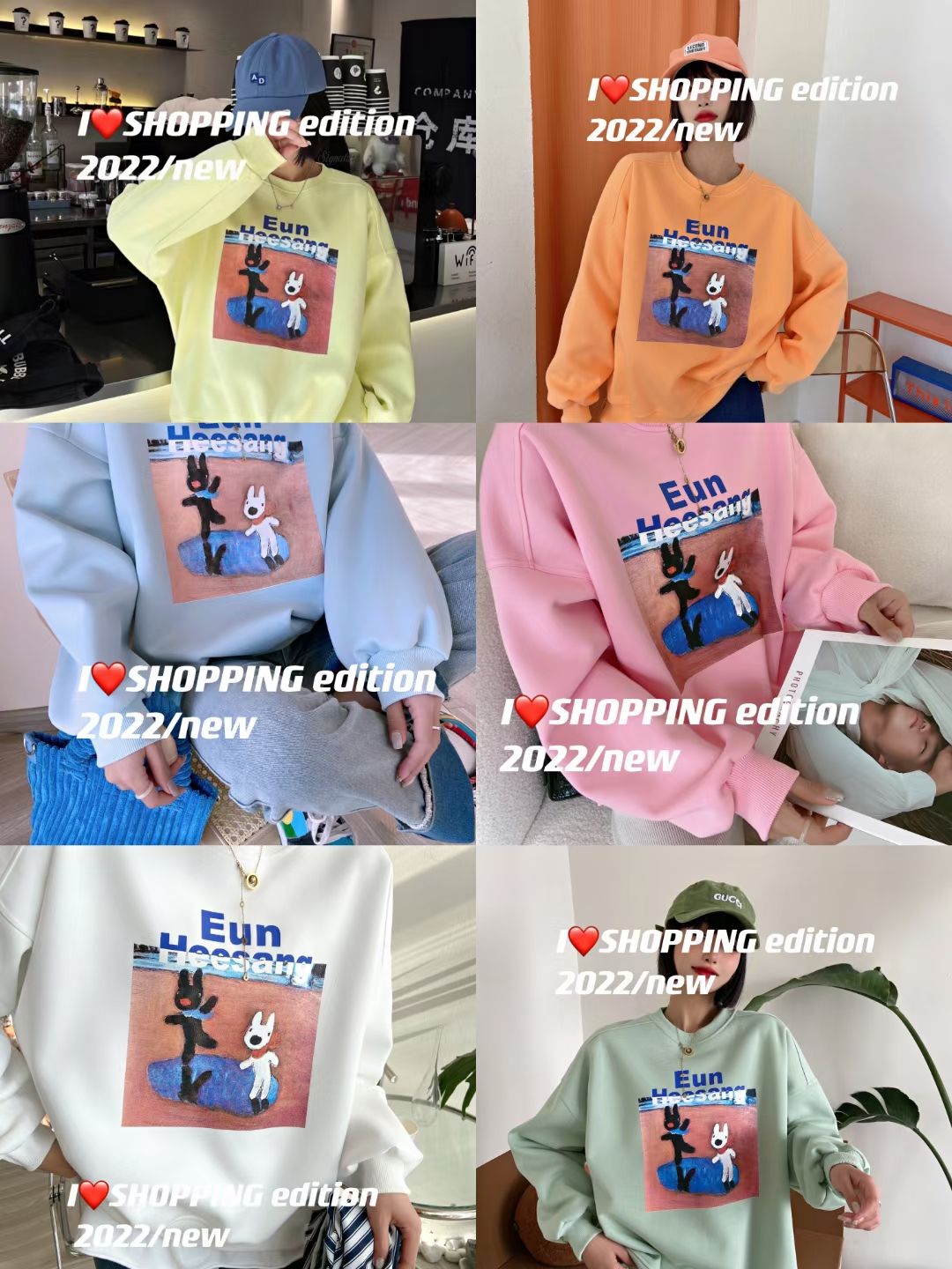 A new style of loose women's hoodie with cartoon print design detail image 7