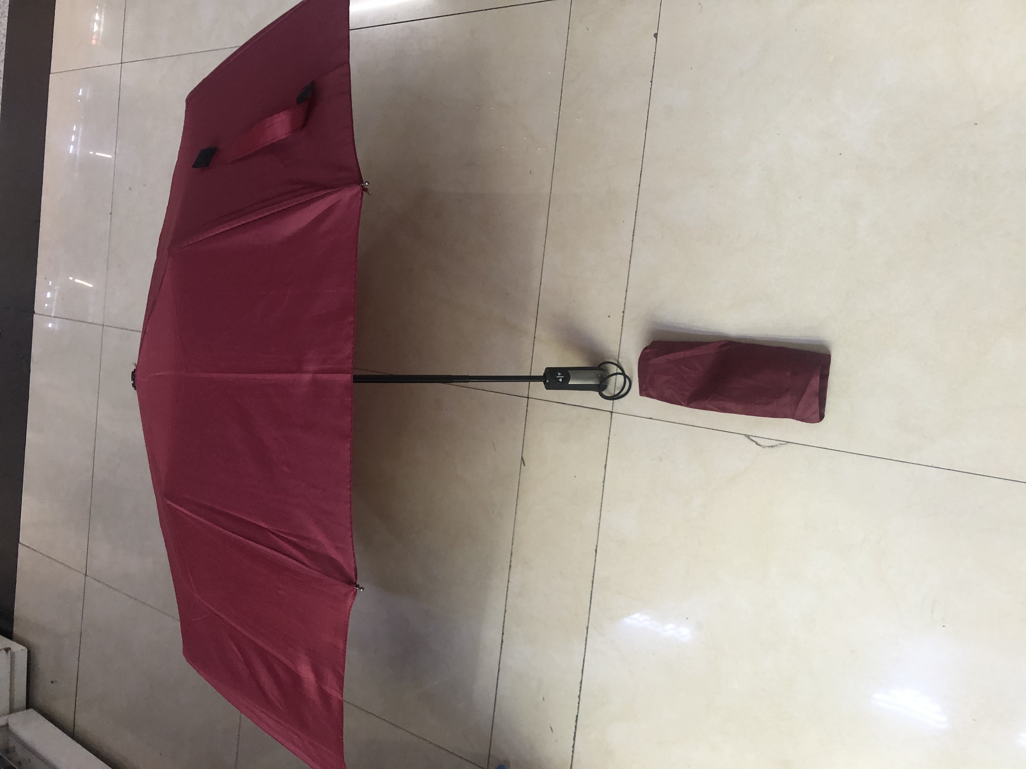 10-page three-fold fully automatic spray-painted fabric umbrella details Picture