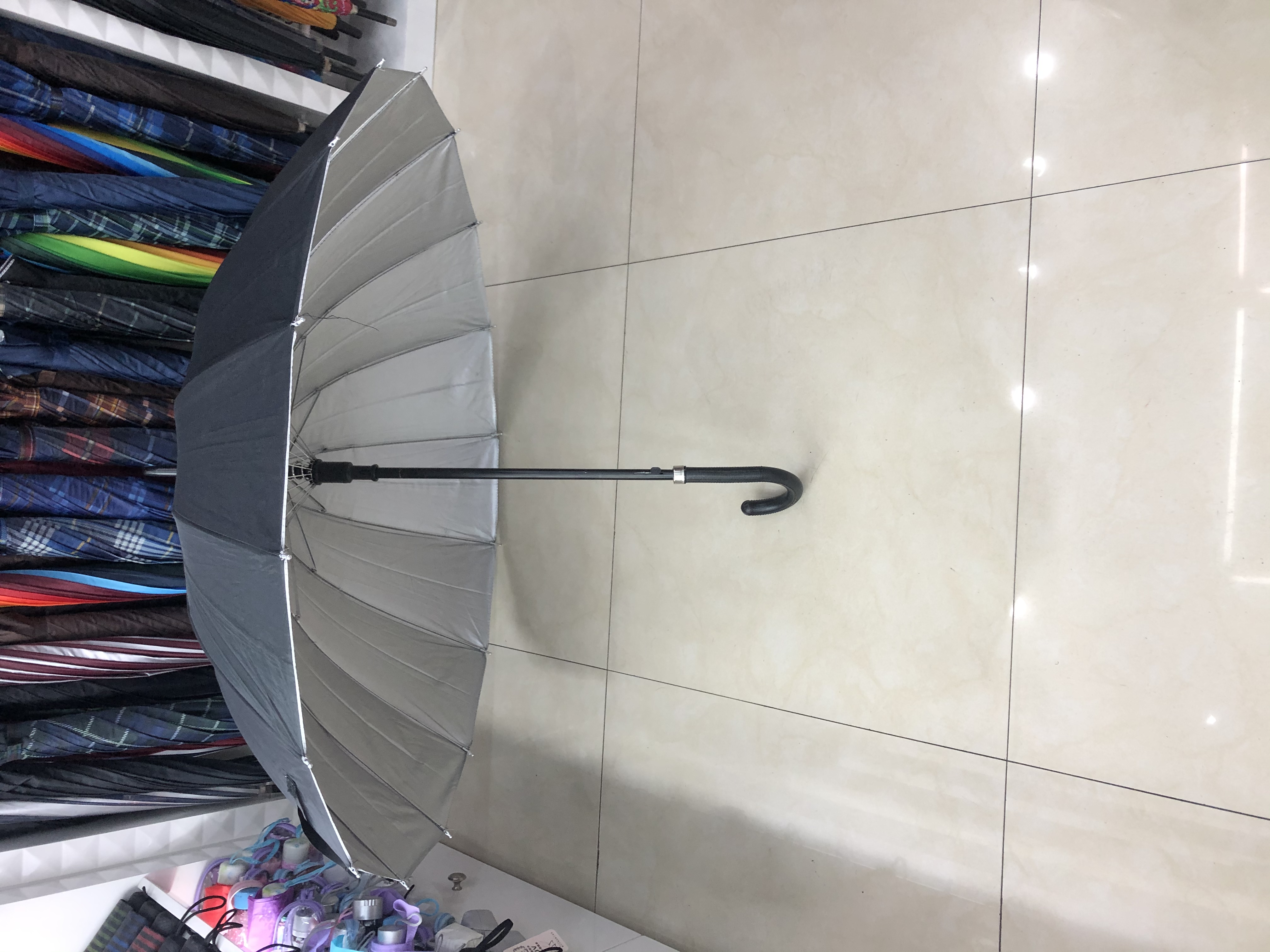 54 cm X16 automatic silver rubber umbrella details Picture