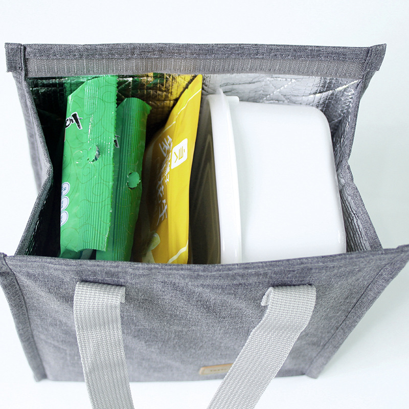 Amazon's new bento insulated bag, hand-held Oxford cloth bento bag, student lunch bag, portable picnic ice pack Item Picture