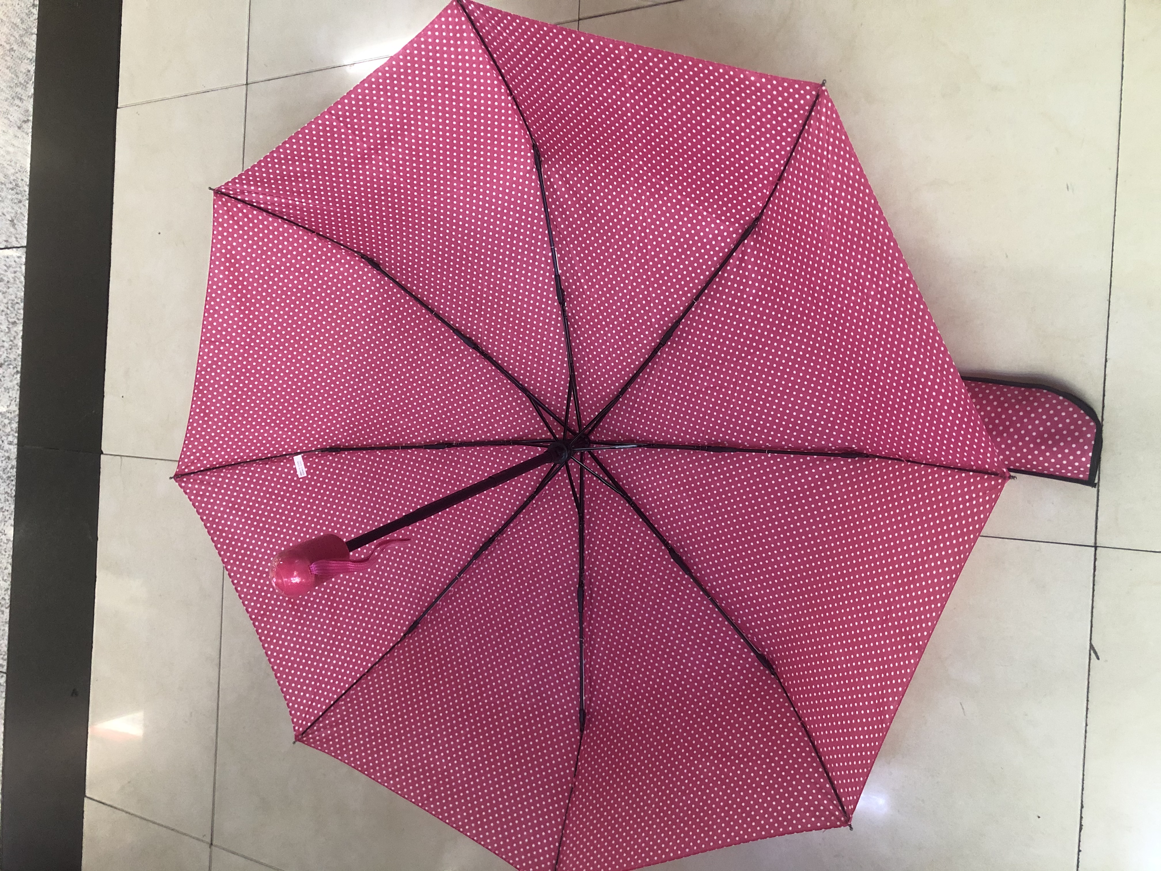 三折喷漆布/点子伞/伞架铁细节图