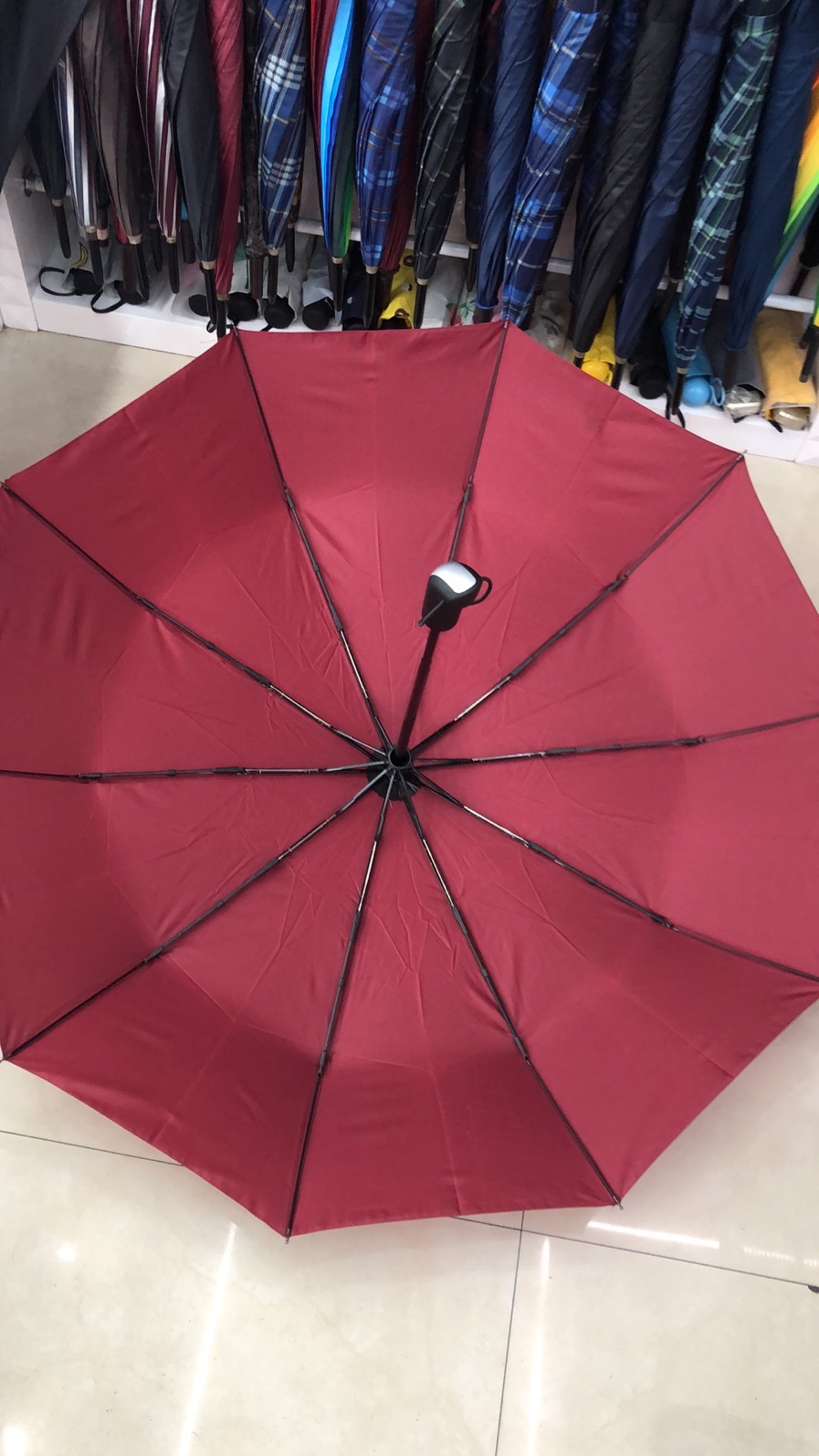 10-page three-fold fully automatic spray-painted fabric umbrella Specification image