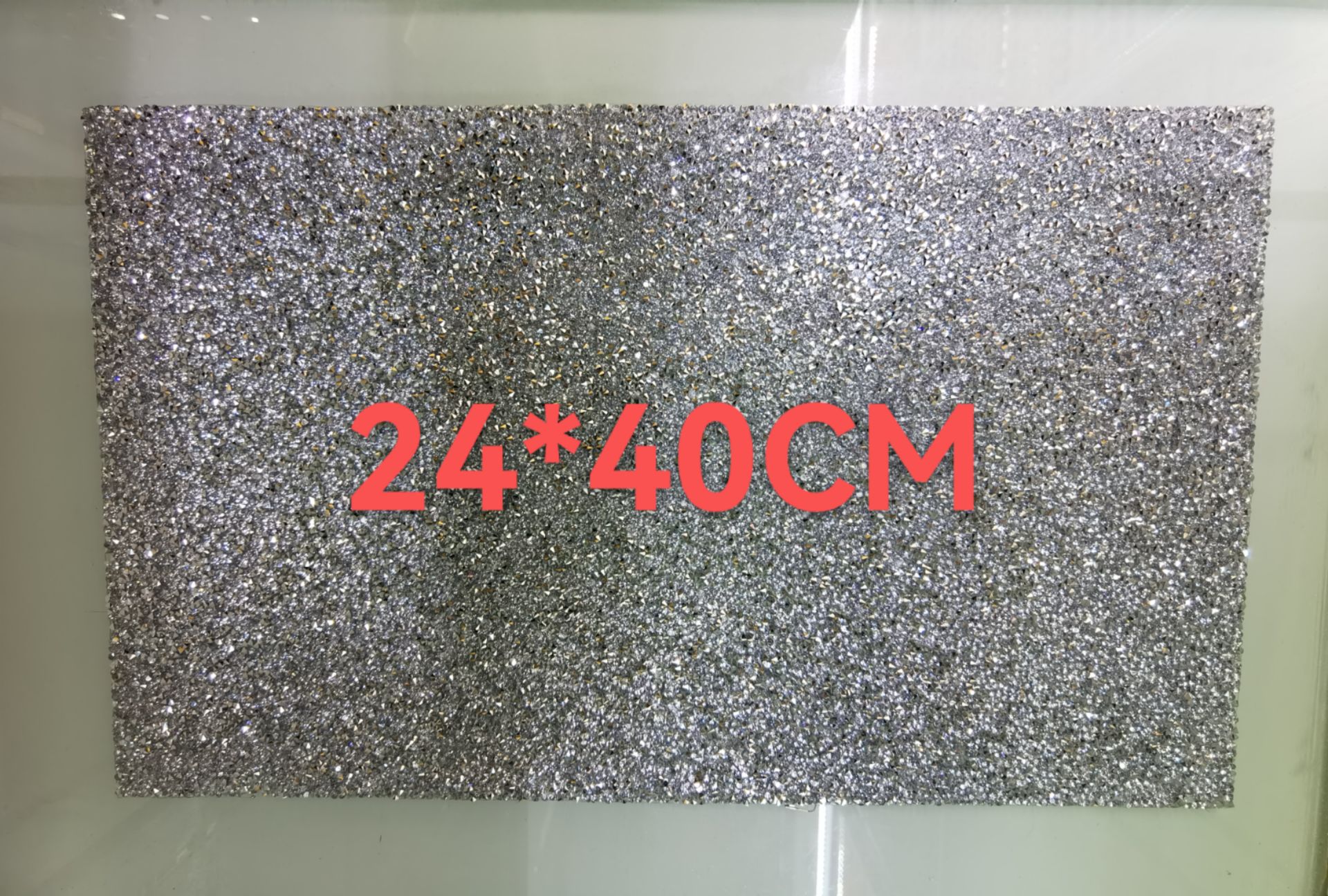 Resin diamond fabric, pointed diamond, mixed diamond, random diamond cut fabric detail image 3