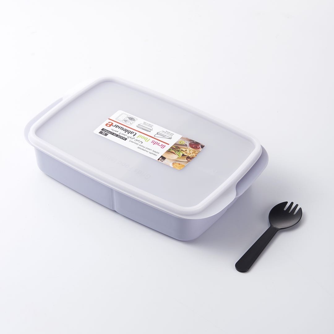 Factory direct supply of brand-new PP material candy color separation format lunch boxes and bento boxes, suitable for microwave ovens details Picture