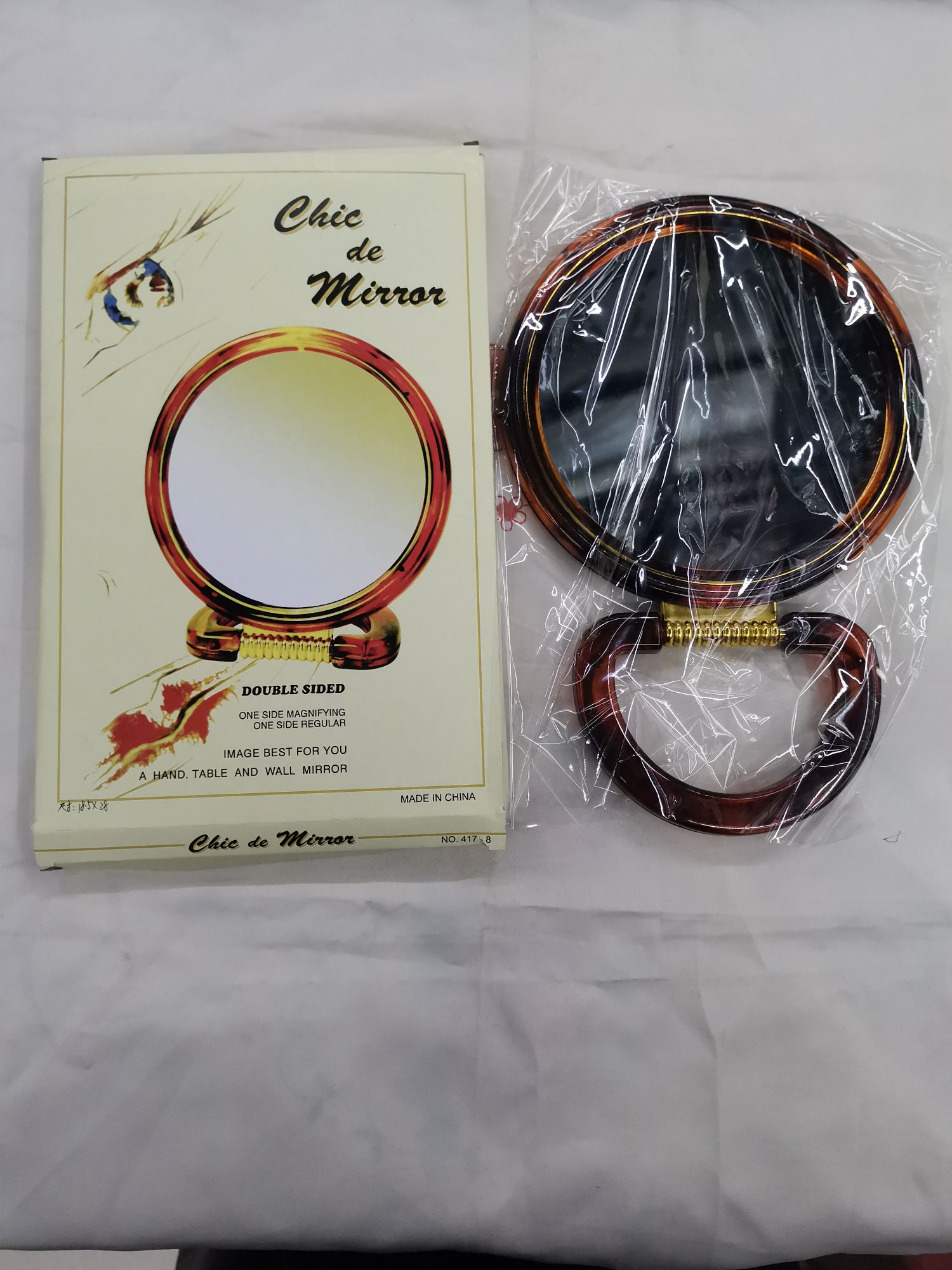 417/6镜子，一个一彩盒子包装，一色颜色。72个每箱，体积，42*24*50。产品尺寸长8*16.3详情图8