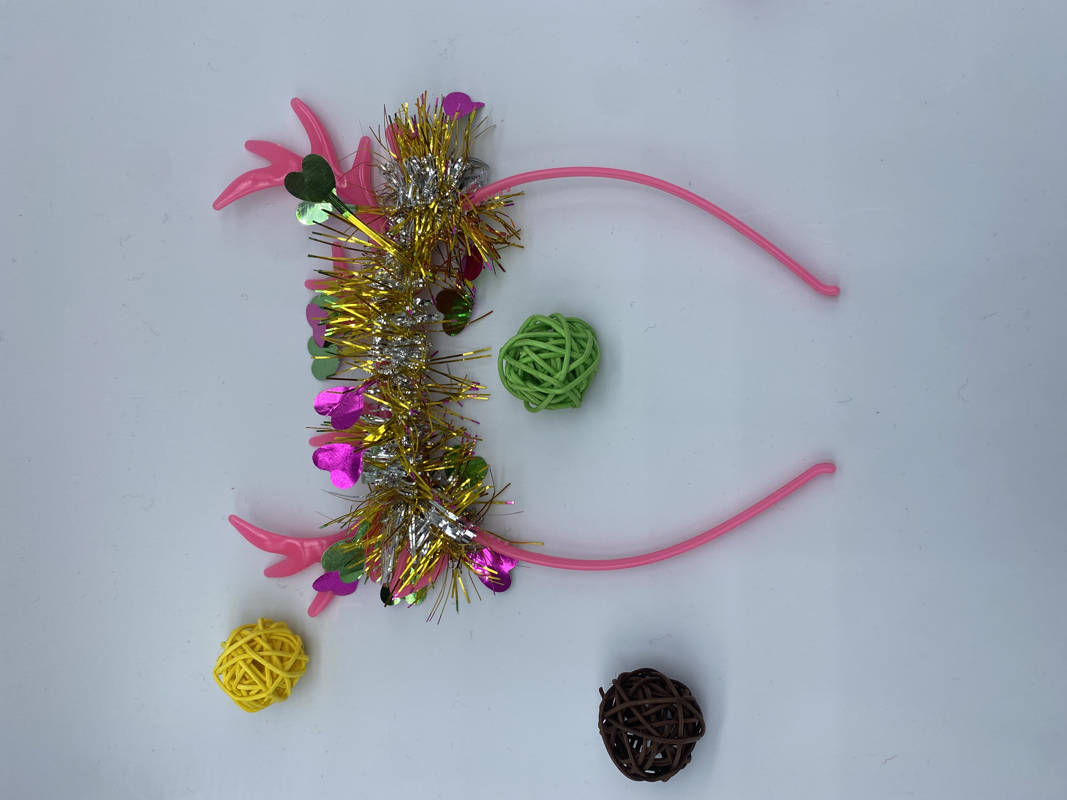 彩色牛角发箍细节图