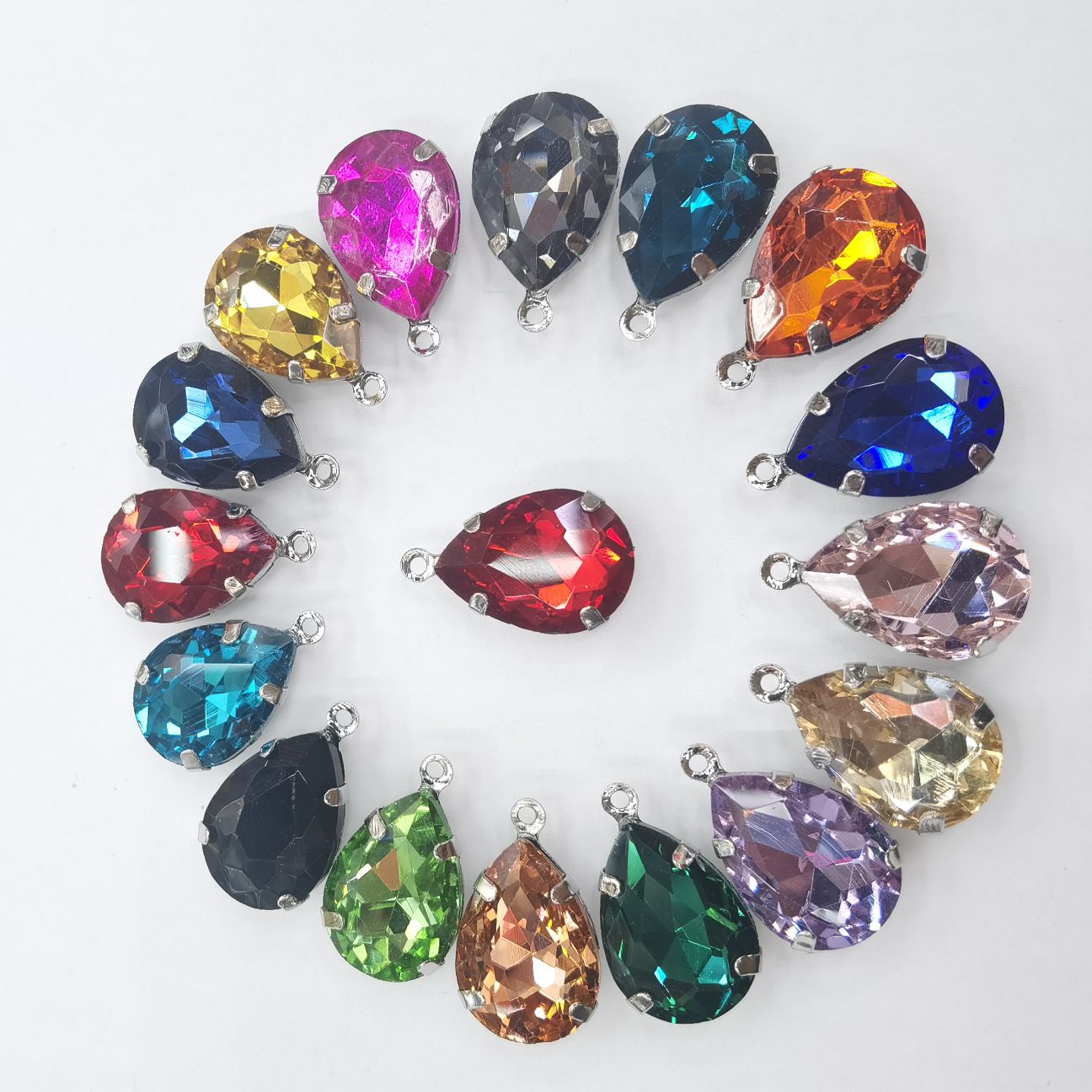 Glass single pendant DIY Handmade Pendant Water Drop Chao Xia 18 Specification image
