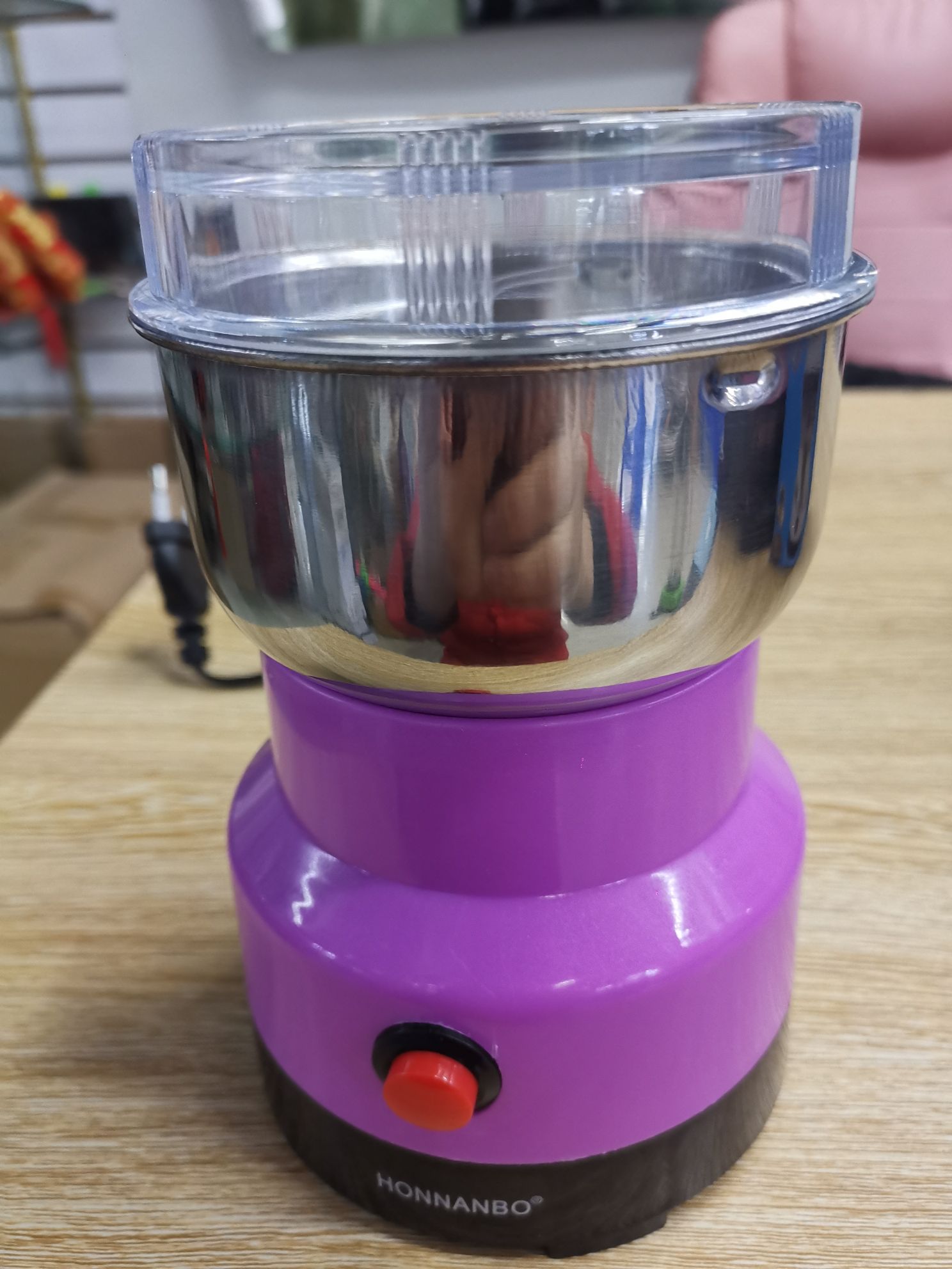 Electric grinding machine for grains and cereals, household small grinding machine, stainless steel coffee grinding machine details Picture