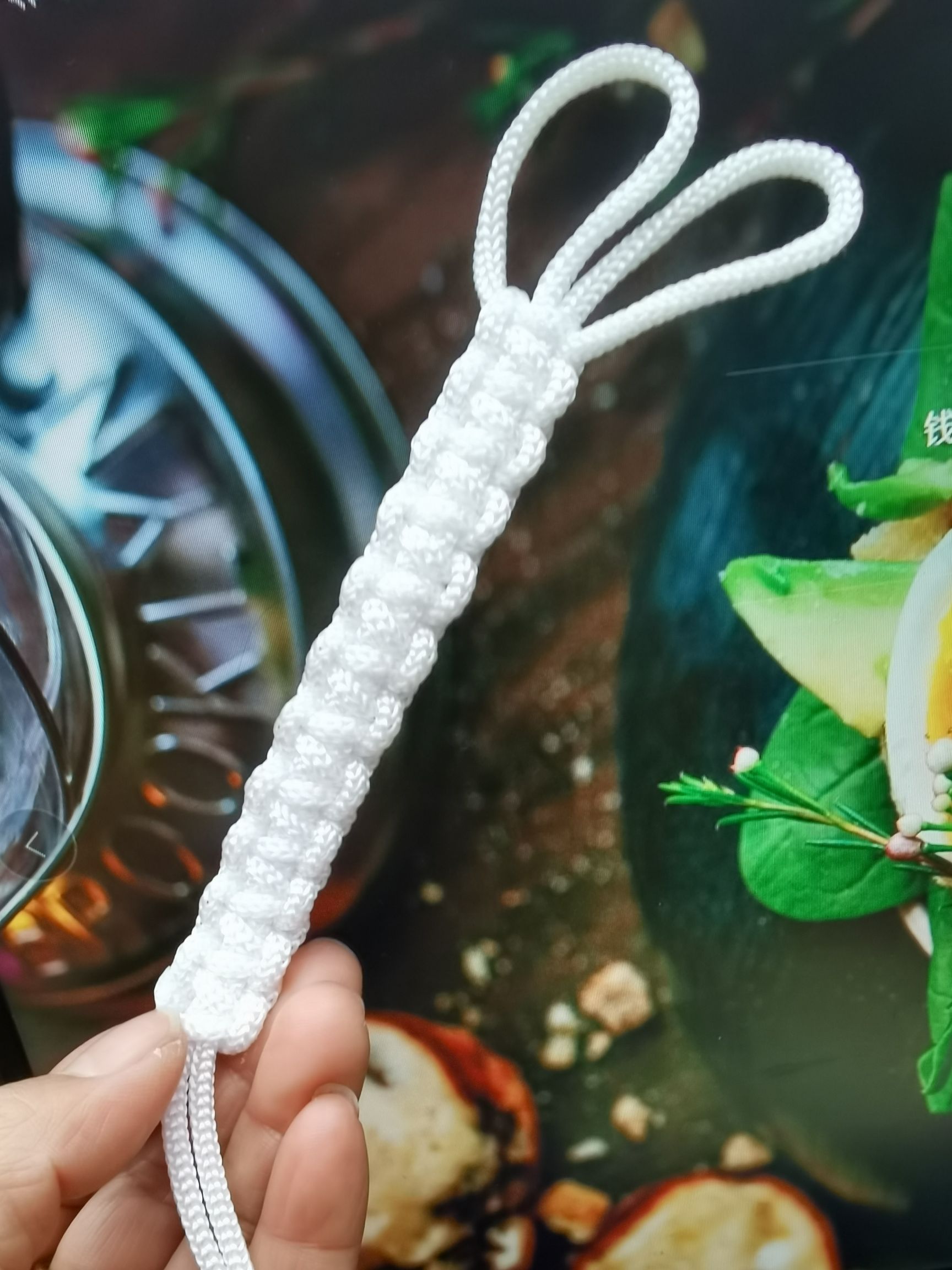 手工编织绳/勾针线/空芯绳白底实物图