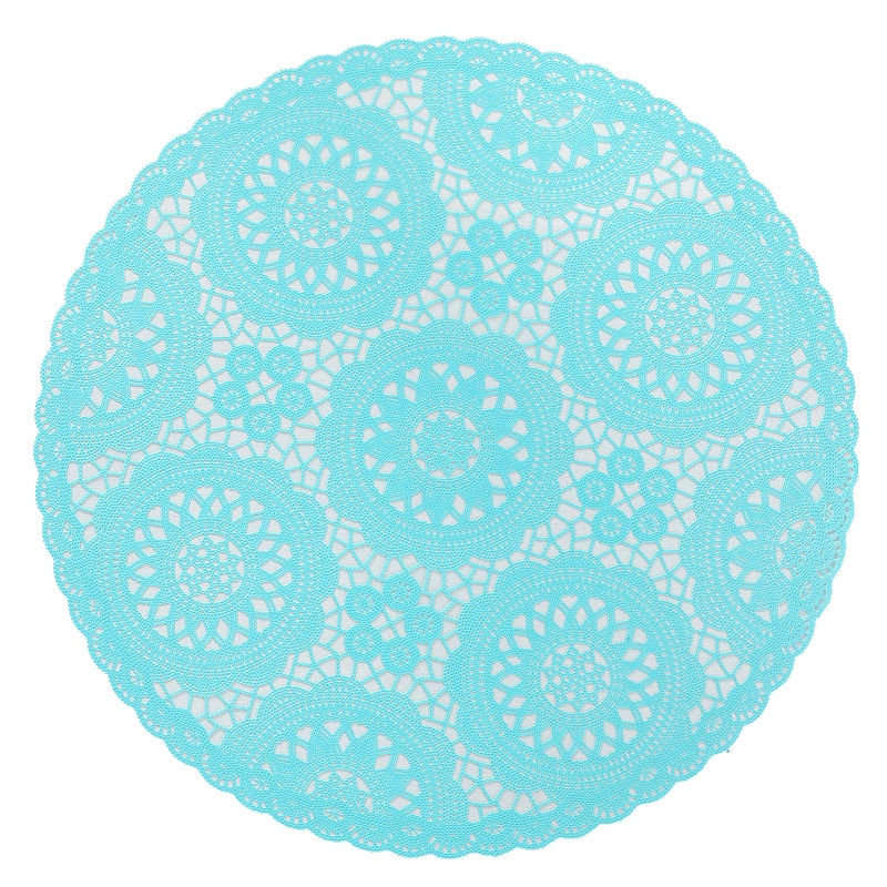 New 38cm Japanese-style heat-insulating placemats, pvc round spacers, Western placemats, hollowed-out heat-insulating coasters, cross-border wholesale details Picture
