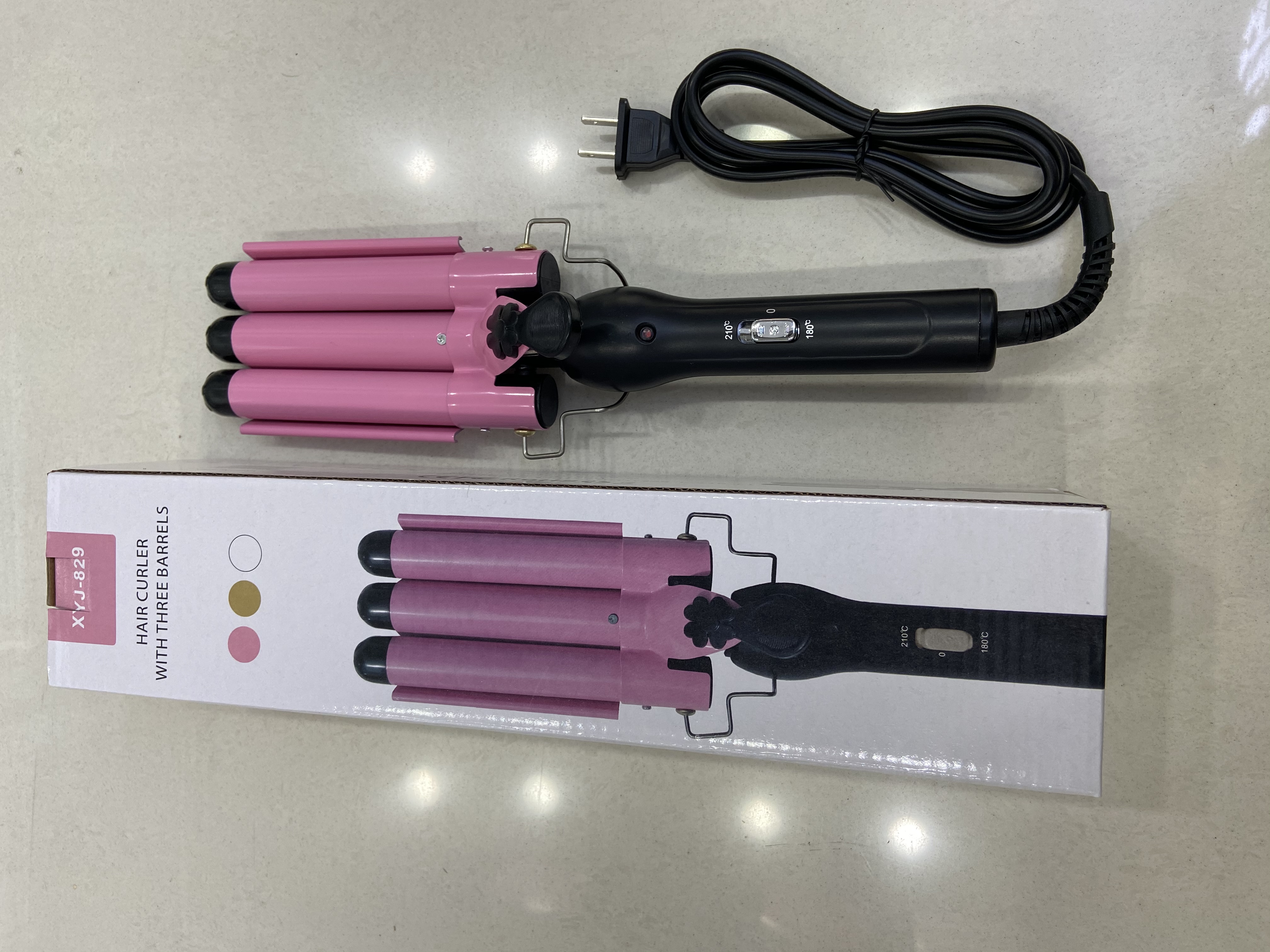 New three-tube curling iron