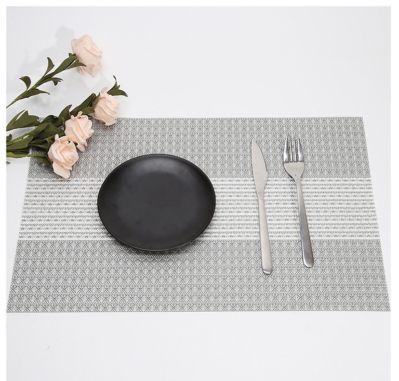 New in-stock Teslin placemats, restaurant and hotel pvc bowl MATS, polyester filament plate MATS wholesale Item Picture