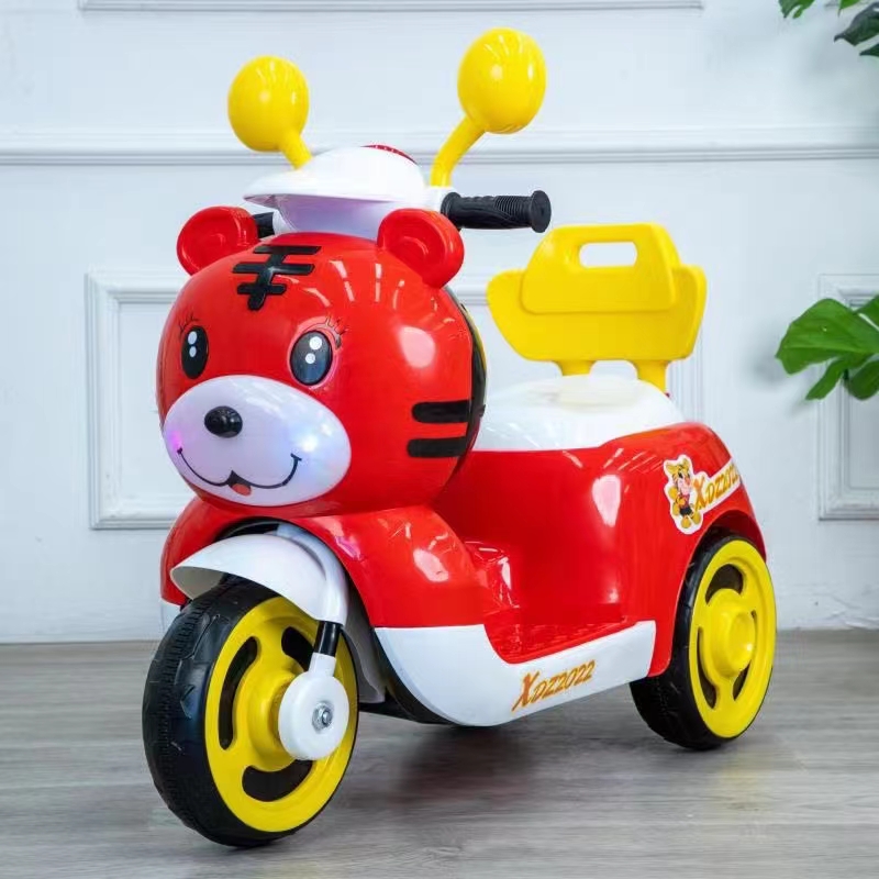 Niños motocicleta eléctrica triciclo hombre niña bebé buggy tranvía persona sentada coche de juguete recargable