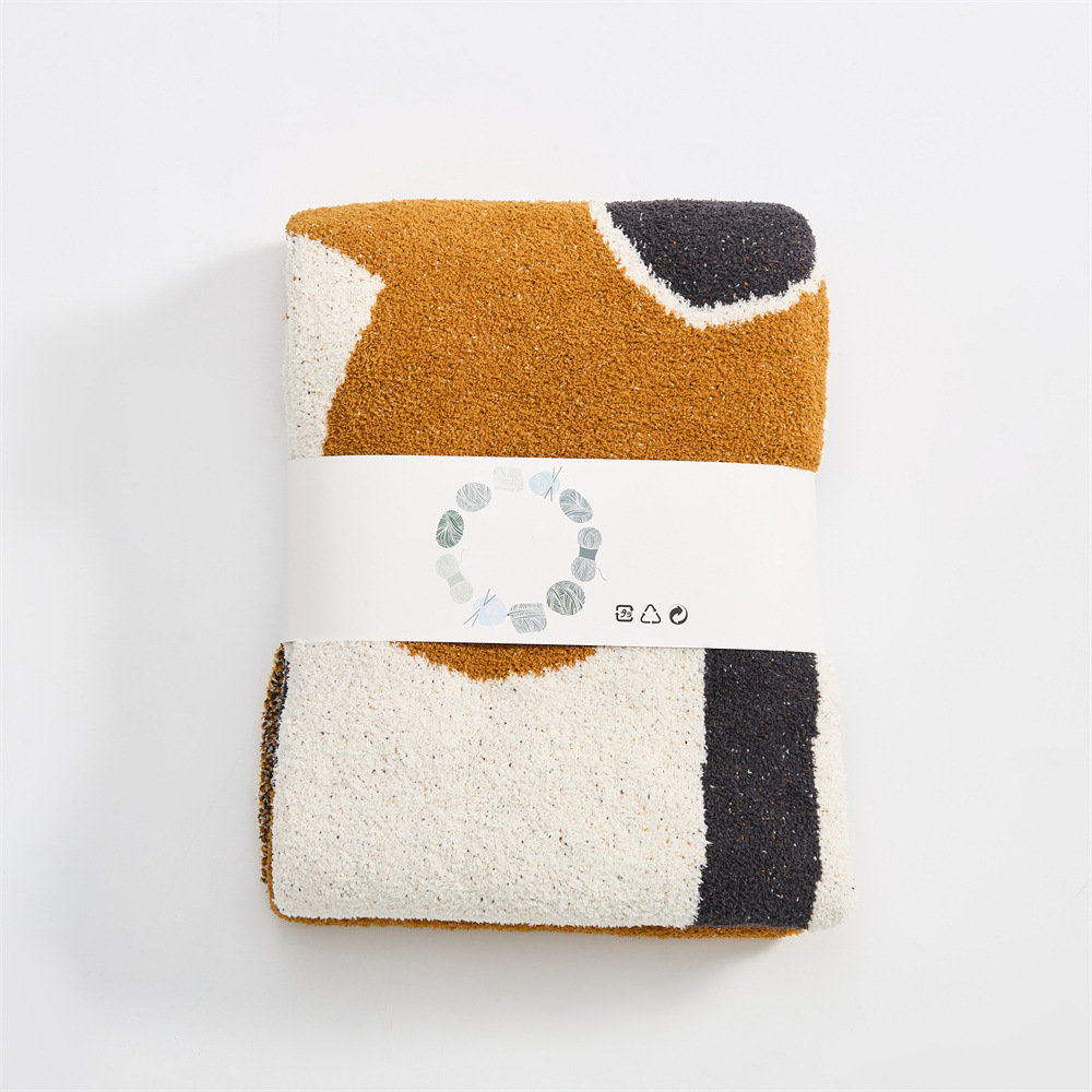 Blanket, sofa blanket, flower half-pile knitted yarn blanket, cover blanket, winter soft furnishing matching sofa, 130*160, customizable detail image 4