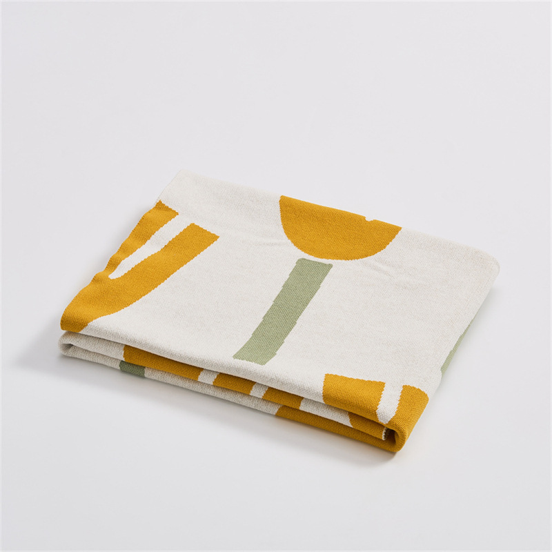 Blanket, flower, all-season cotton blanket, knitted sofa blanket, throw pillow, office nap blanket, spring and summer cover blanket, 130*160 detail image 5