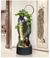 New Chinese-style Zen-style flowing water ornaments, living room home decoration vases, floor-standing circulating water landscape, artificial rockery fountains Specification image