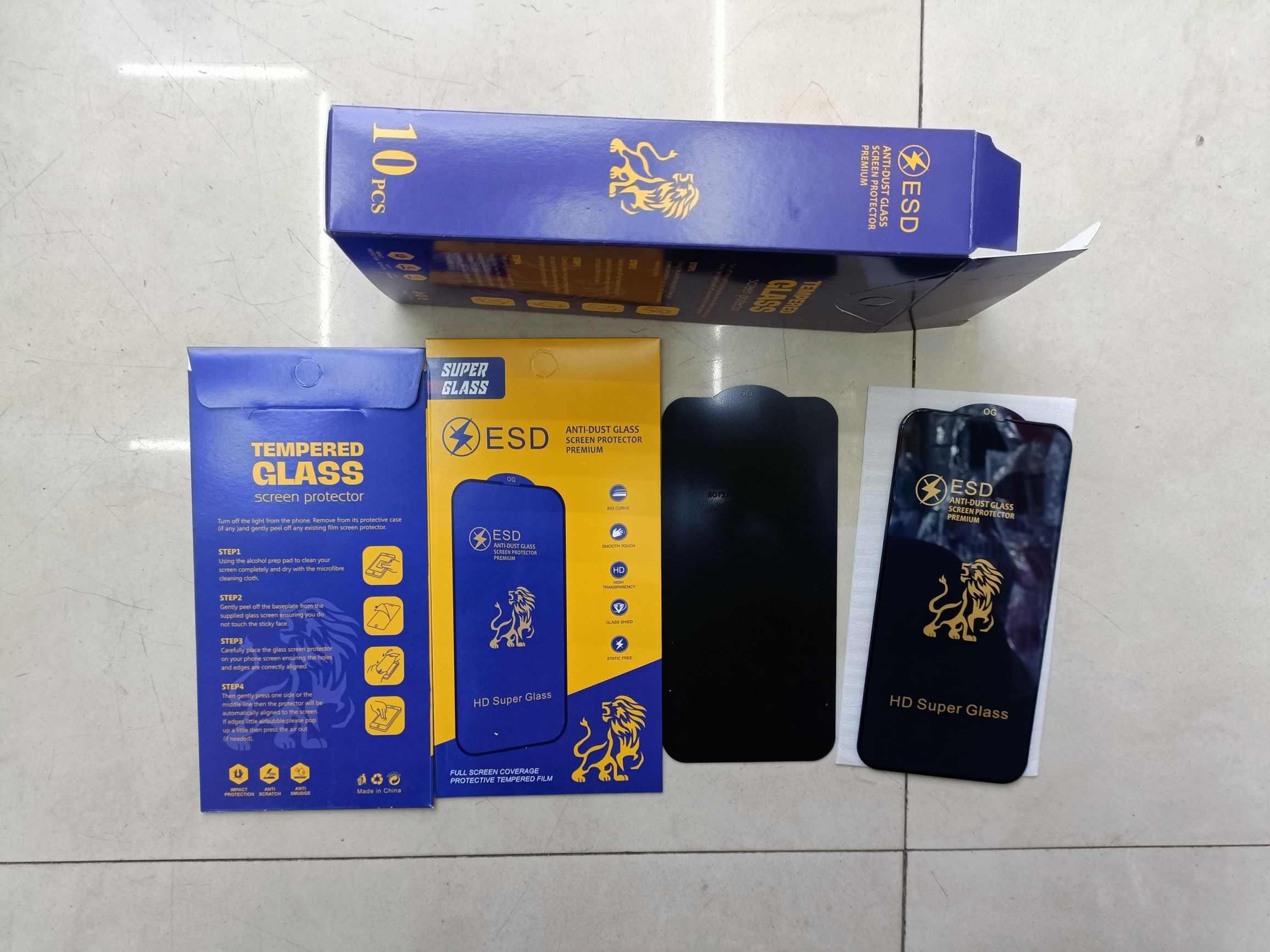 Lion King silk-screened large arc tempered Film mobile phone protective film details Picture
