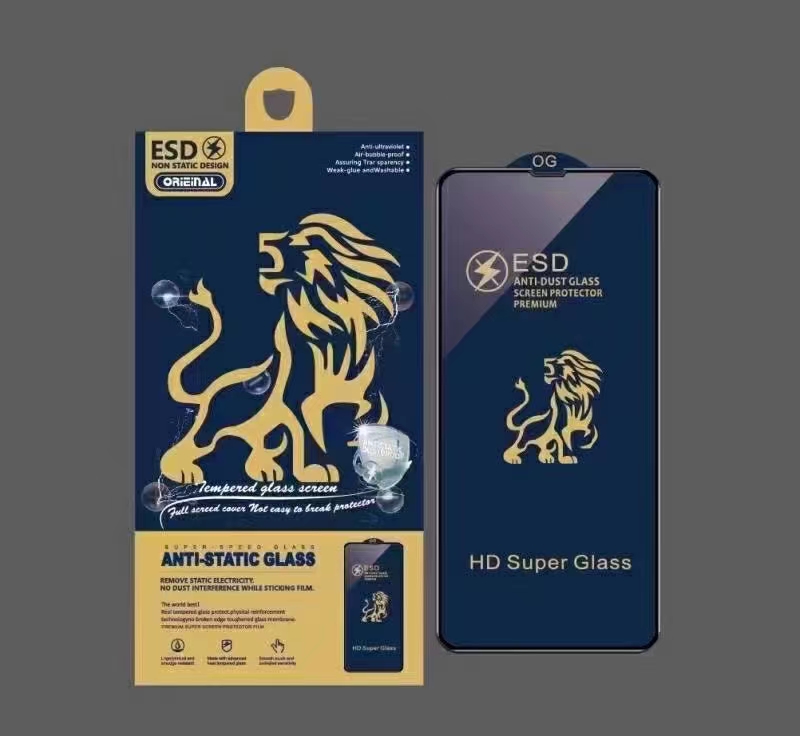Lion King silk-screened large arc tempered Film mobile phone protective film detail image 8