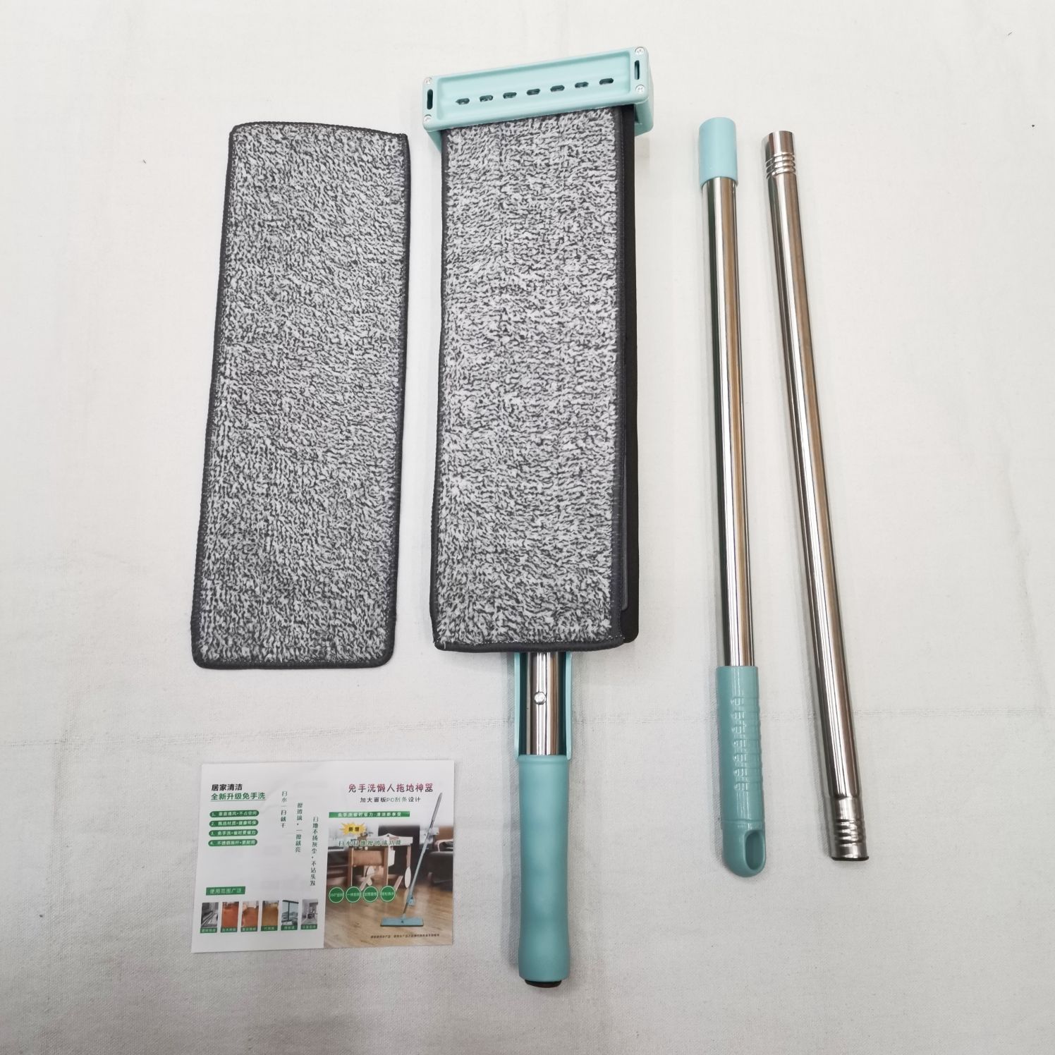 懒人免手洗平板拖把家用带刮条清洁墩布瓷砖地板干湿两用老款式墩布详情图7