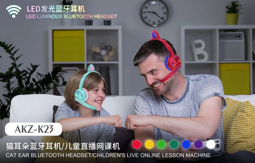 Кошачьи наушники bluetooth, наушники с головным убором и примочками pic 8