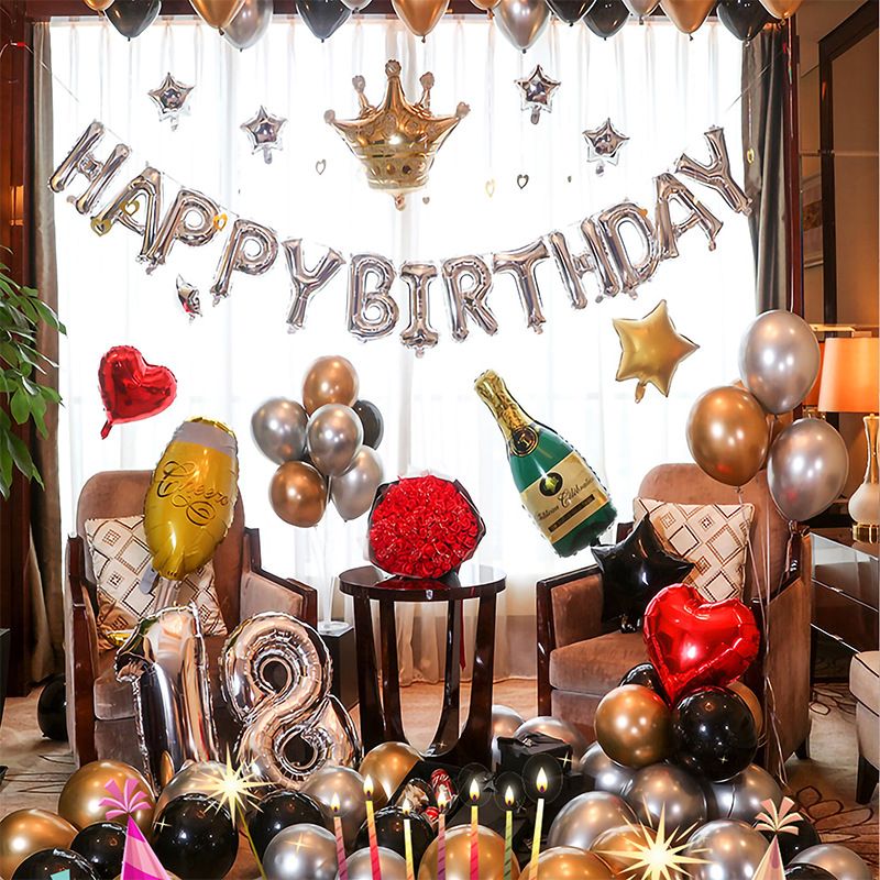 生日气球套装装饰卡通气球儿童宝宝生日布置小朋友成人生日派对 详情图2