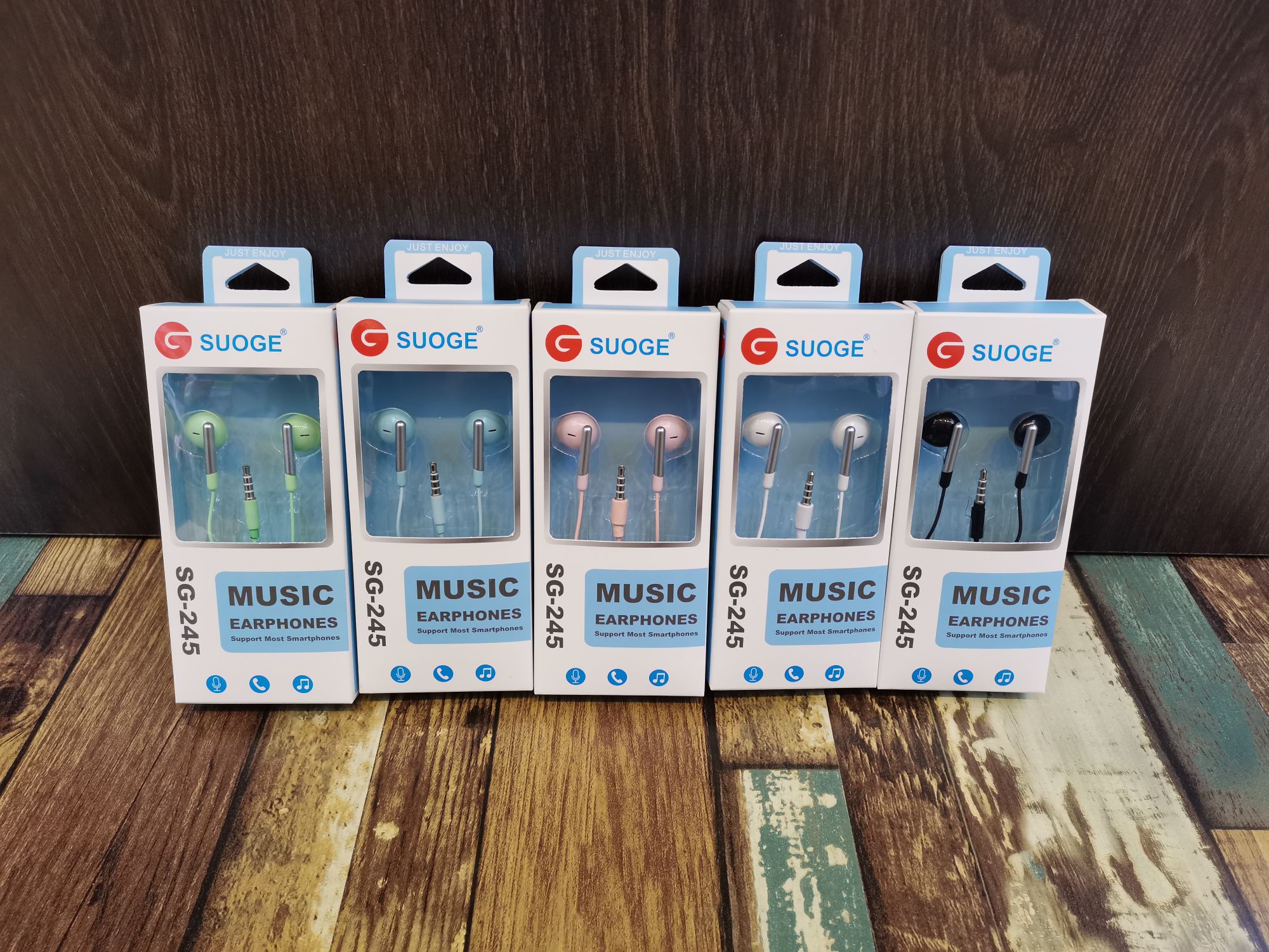Flat-ear 245 headphones, mobile phone headphones, in-ear headsets, MP3 earbuds, wired headphones, small headphones, fashionable and creative products
