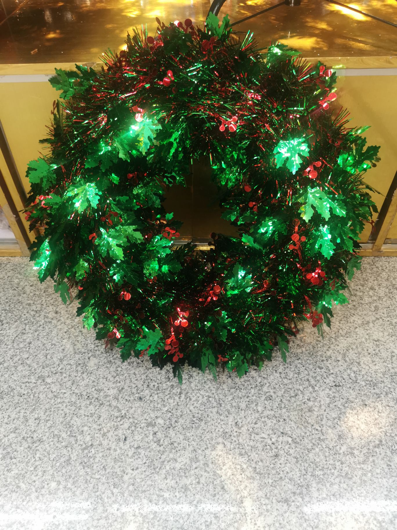 圣诞节装饰用品环保材质圣诞花环花类配件装饰品毛条批发