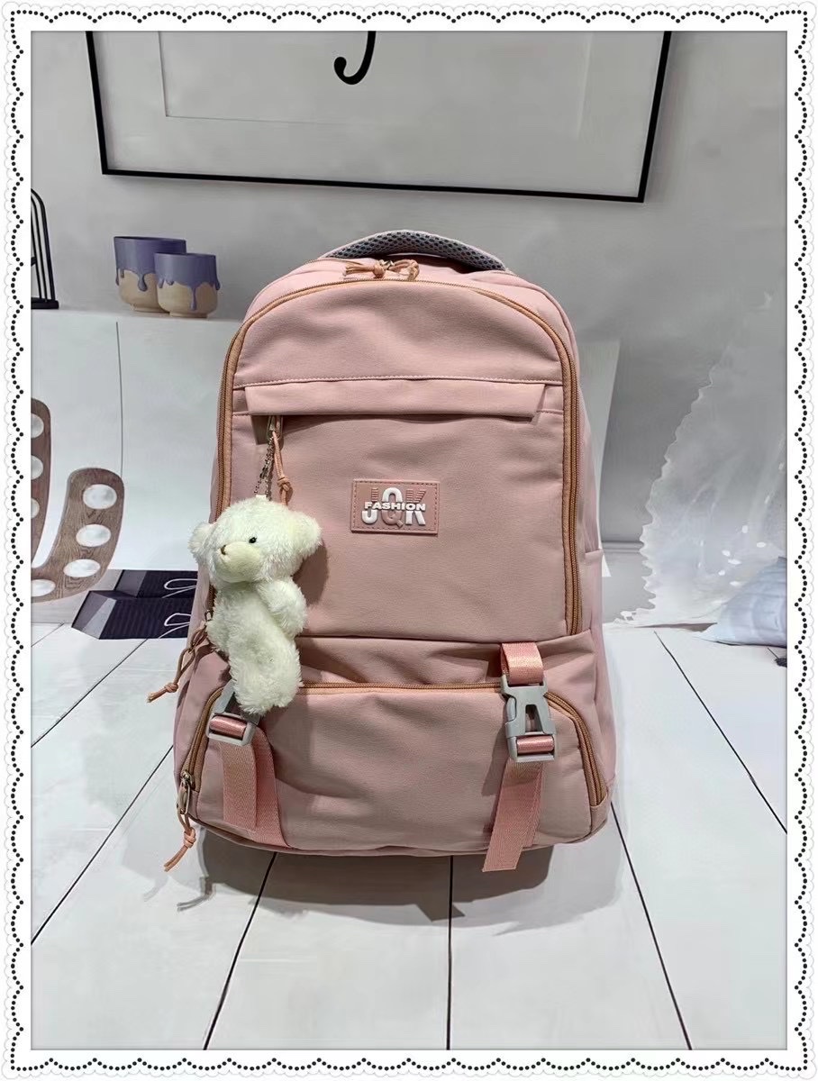 书包女韩版高中大学生初中简约百搭双肩背包2022新款