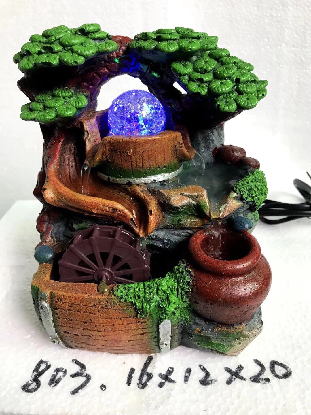 Rockery, flowing water, fountain ornaments, living room, TV cabinet, coffee table, cash register, front desk, opening ceremony gifts Specification image