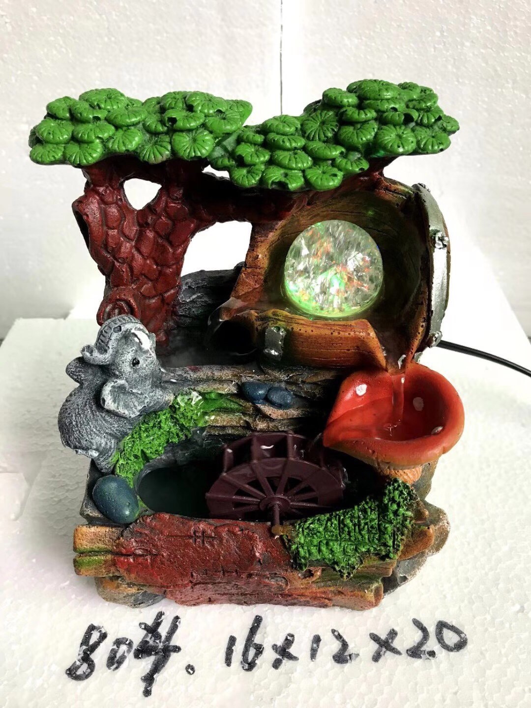 Rockery, flowing water, fountain ornaments, living room, TV cabinet, coffee table, cash register, front desk, opening ceremony gifts details Picture