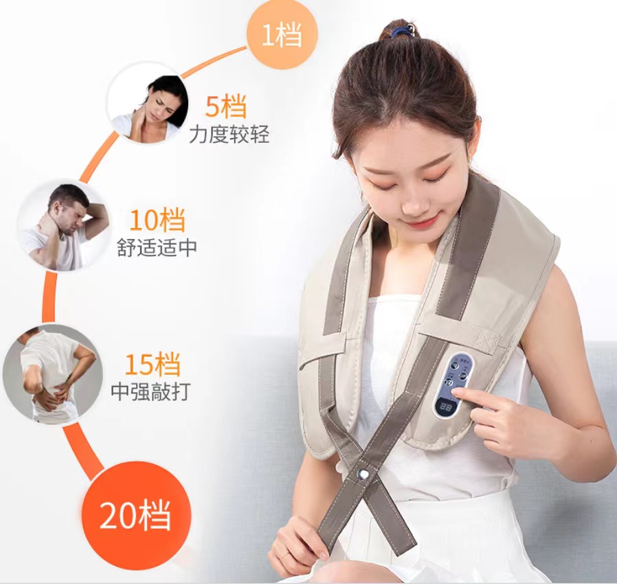 Cervical massager, back, waist and neck massager, shoulder and neck unblocking wonder, multi-functional pounding massage shawl detail image 5