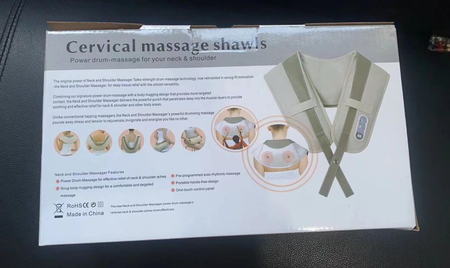 Cervical massager, back, waist and neck massager, shoulder and neck unblocking wonder, multi-functional pounding massage shawl detail image 8