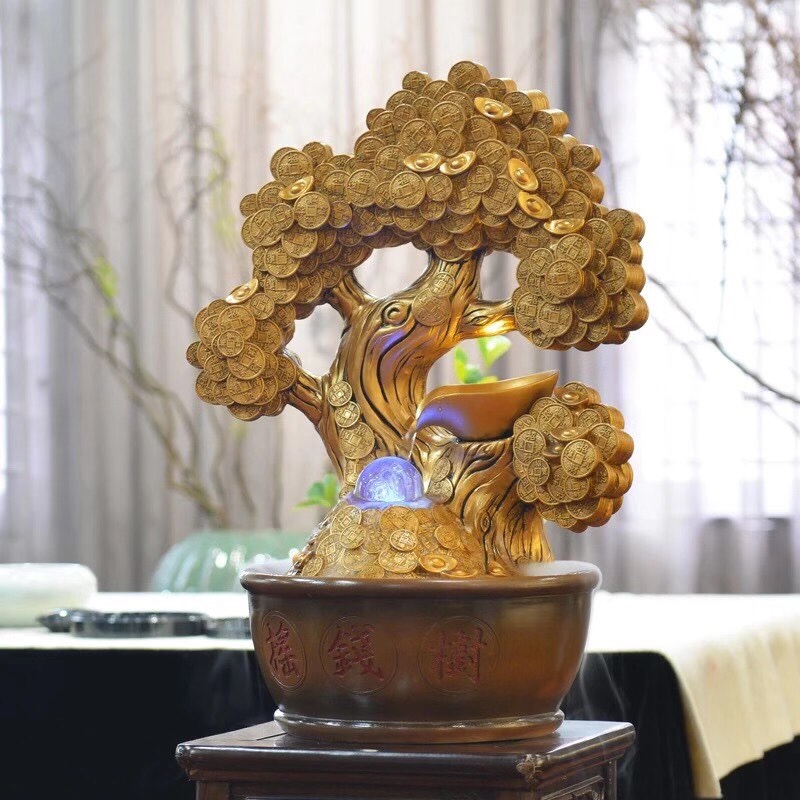 Money tree flowing water decorative items for opening, Rolling decoration store, home decorative items Application Scenario