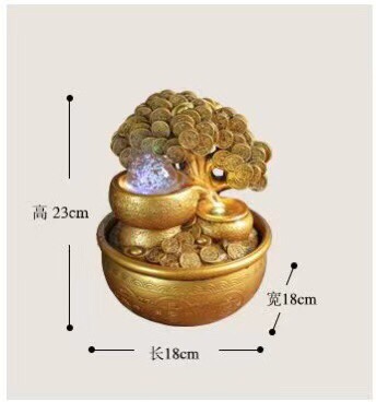 Money tree flowing water decorative items for opening, Rolling decoration store, home decorative items