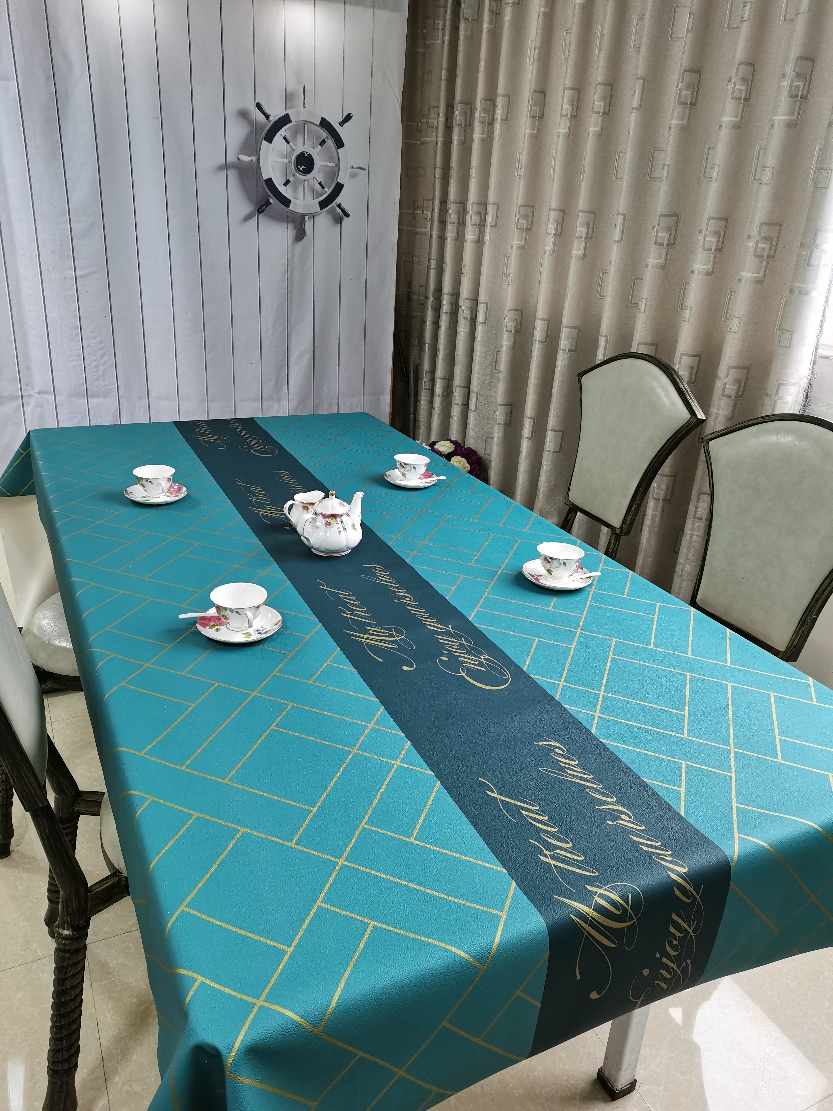 餐桌布艺/台布/桌布实物图