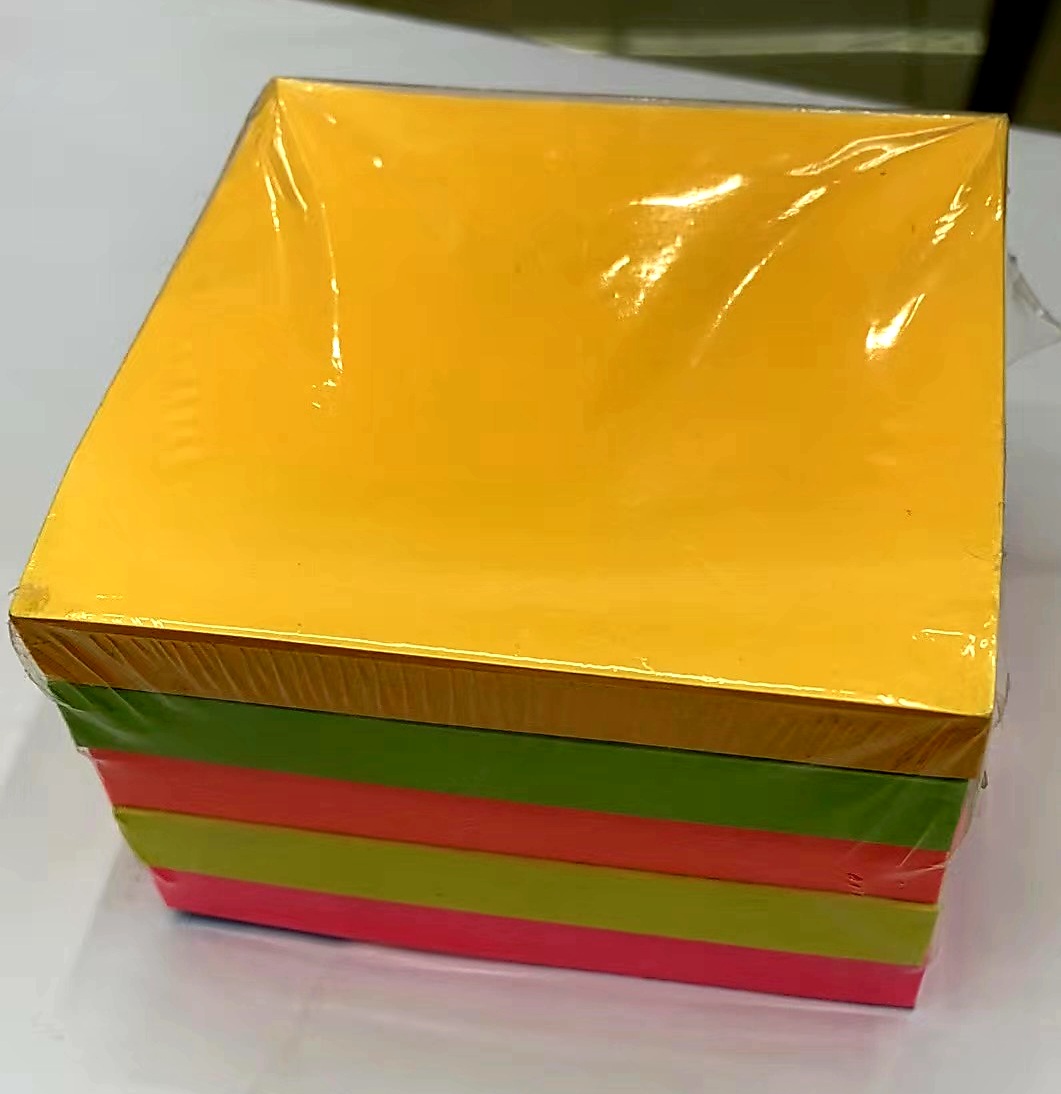3x3in荧光500页便利贴纸砖