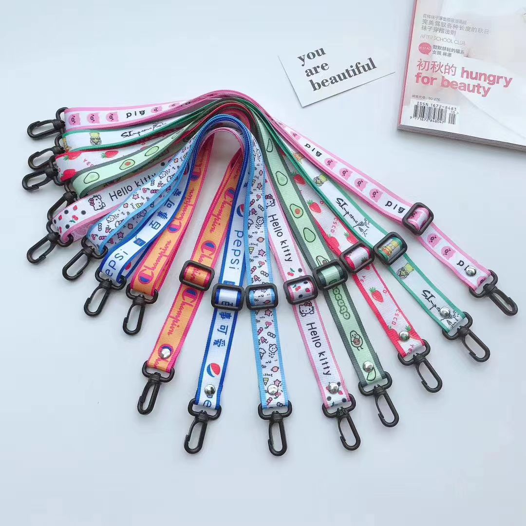 2.0 ancho crossbody un hombro cartoon teléfono lanyard