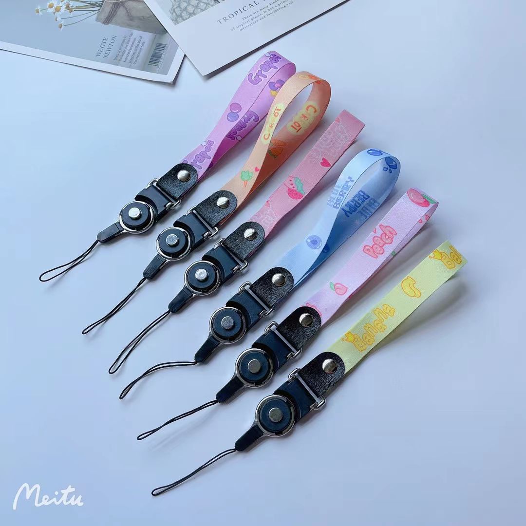 2.0cm双面热转印手机短挂绳 证件挂绳 跨境直供手机挂绳